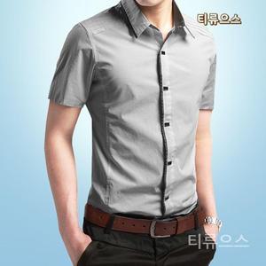 티류으스 남성 캐주얼 셔츠남자 오픈카라 셔츠 남성 남방 여름 스판 흰 난방 루즈핏 3