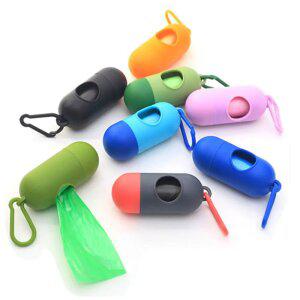 강아지 산책 배변봉투 케이스2개+리필용8개 휴대용 산책 외출 기저귀봉투