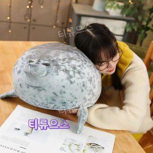 패키지 고급스러운 차분한 하프물범인형 모찌 바다표범 물개 인형 쿠션