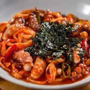 안유성 명장의 매콤 왕낙지볶음 왕낙지 140g 4팩 +소스 50g 4팩 + 칼국수면 230g 1팩