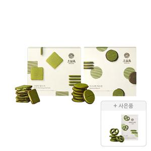 오설록 그린티랑드샤 10입, 1개+시그니처 비스킷 10입, 1개+증정(말차프레첼 11g, 1개