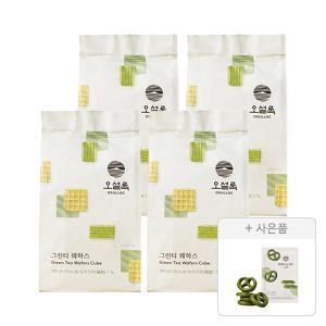 오설록 그린티웨하스 100g, 4개 + 증정(말차프레첼11g, 1개)
