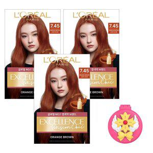 로레알파리 엑셀랑스 파리지앵 시크/크림 염모제 3개 + 네티 빗