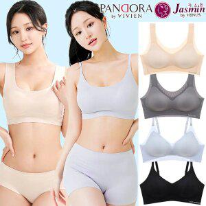 [비비안/비너스] 스포츠 브라 심리스 노와이어 브라탑 무봉제 브래지어 쿨 여름 인견