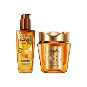 로레알파리 엑스트라오디네리 실크 마스크 팩 250ml + 오일 100ml