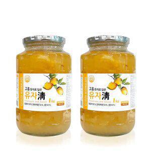 전남 고흥 유자청 유자차 농축액 엑기스 청 음료 베이스 1kg 2개