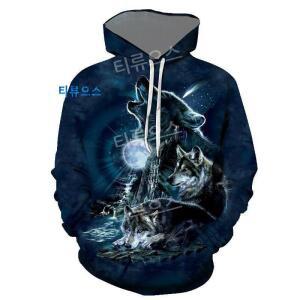 3D 동물 맨투맨 웃긴 캐릭터 멋진 후디 캐주얼 남자 셔츠 긴팔 티류으스