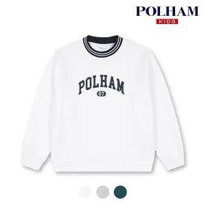 [폴햄키즈] 시그니처 공용 더블니트 립 워딩 맨투맨 티셔츠_PKE1TR3010