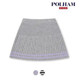[폴햄키즈] 시그니처 여아 케이블 스트라이프 플레어 스커트_PKD4RS2030