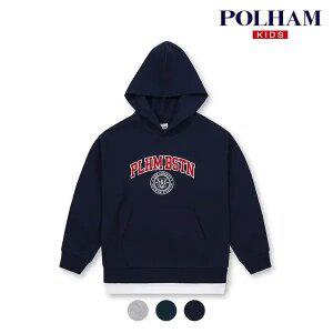 [폴햄키즈] 시그니처 공용 플리스 워딩 그래픽 후드 풀오버_PKD4TH3020