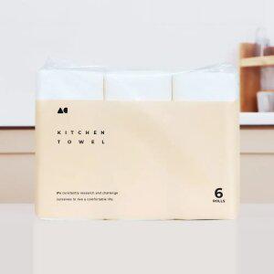 올챌린지 롤 키친타올 2겹 100매 12롤 천연펄프 무형광 화장지 미용티슈