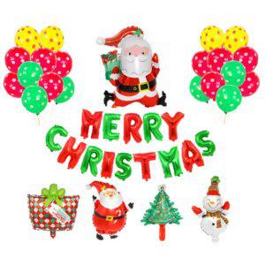 크리스마스 파티 인테리어 사진 소품 포토존 꾸미기 장식 풍선 29개 가랜드 14개 풀세
