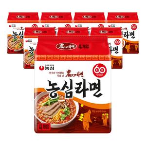 농심 농심라면 124g, 4입, 8개