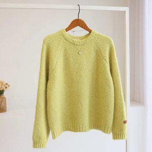 [잇수다] 알펜트 컬러 패치 루즈핏 라운드 알파카 울 니트