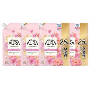 아우라 초고농축 섬유유연제 리필 윌유메리미, 1.7L, 4개