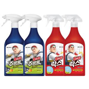 홈스타 맥스프레쉬 주방용, 500ml, 2개 + 착붙는락스, 500ml, 2개