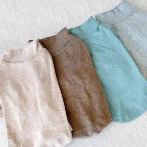 강아지 고양이 쫄쫄이 목폴라 티