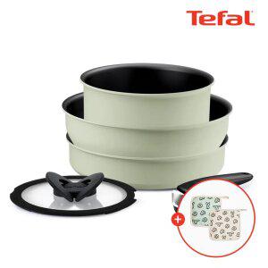 테팔 매직핸즈 인덕션 크렘 드 피스타치오 5종세트(+냄비받침대2P)