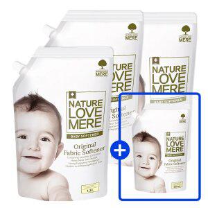네이쳐러브메레 아기 섬유유연제 1300ml 리필형 3팩 (GIFT) 500ml 오리지널향 유연제