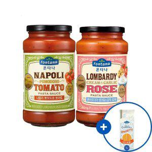 [내일도착] 폰타나 나폴리 뽀모도로 토마토600g +생크림 갈릭로제 600g (총2병) +면 2