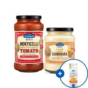 [내일도착] 폰타나 로스티드갈릭 토마토 600g +까르보나라 430g (총2병) +면 250g