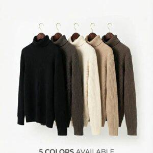 보니제이 / 2 PACK 보니제이 하이넥 골지 슬림핏 니트 이너티 데일리