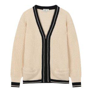 [지이크] 와플 집업 틸던 가디건 아이보리 (PHUCH8005)