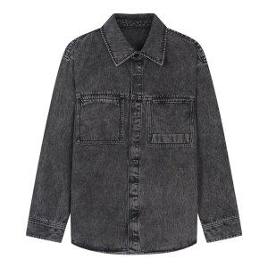 [지이크] 데님 빅 포켓 셔츠 블랙 (PJBAH5013)