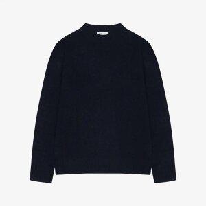 [지이크] 퓨어 울 라운드넥 풀오버 니트 네이비 (PJUCI8029)