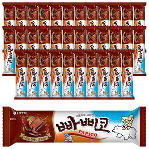 [슈팅냉동] 롯데웰푸드 빠삐코 초코, 130ml, 35개
