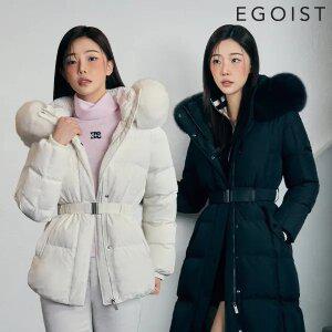 웨이스트 밴딩 사가퍼 구스 숏 다운점퍼 ER4TD001