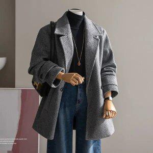 (안나앤플러스) 테드 더블 하프 코트[코트DPJ30] 빅사이즈