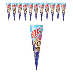 [슈팅냉동] 롯데웰푸드 월드콘 저당 160ml, 12개