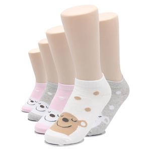 국산 귀여운 아동양말 발목양말 곰돌이 땡땡이 5켤레 묶음 / 아기 선물 유아 키즈 여름