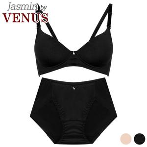 비너스 자스민 데일리 큐빅 노와이어 브라팬티 2종세트(브라2 팬티2) 0163S2