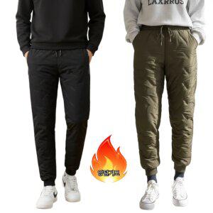 제니유 겨울 남성 고주파 누빔 양털 기모 패딩 조거팬츠 빅사이즈