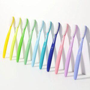 덴티클린스 컬러풀 쿨빅 부드러운 초극세모 칫솔 10개입