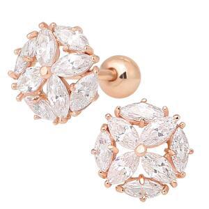 14K 골드핀 심플 데일리 블라썸 큐빅 베이직 피어싱 본품 하나더