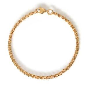 로프 / 14Kgp 옐로골드 여성 패션 볼드 체인 팔찌