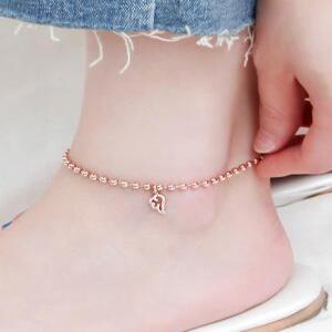 큐티날개 / 14Kgp 여자 패션 볼드 레이어드 로즈골드 체인 예쁜 우정 팔찌