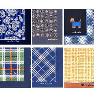 실속형 6장 1세트 마리끌레르 빅 사이즈 주자직 신사용 남자 손수건