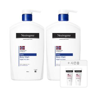 뉴트로지나 데일리 바디 워시 950ml, 2개+증정(인텐스 리페어 시카 에멀젼 15ml, 2개)