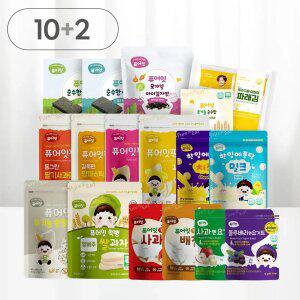 퓨어잇 유기농 쌀과자 떡뻥 아이 간식 반찬 음료 56종 10+2