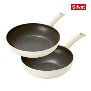 국내생산 향균 99.89% 실바트 순수 IH 프라이팬 2종 세트(28팬/28웍)