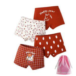 해피뉴이어 포니 여아 사각팬티 4매+더스트백(N193)