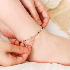 키스미 / 14Kgp 여자 패션 레이어드 로즈골드 체인 우정 발찌