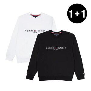 2PACK 타미힐피거 남녀공용 자수로고 맨투맨