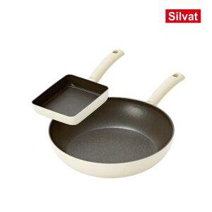 국내생산 향균 99.89% 실바트 순수 IH 프라이팬 2종 세트(18사각/28팬)