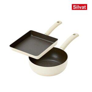 국내생산 향균 99.89% 실바트 순수 IH 프라이팬 2종 세트(20웍/24사각)