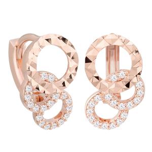 [라울스톤] 14K 골드필드핀 이어링 라운딩 써클 여성 패션 데일리 심플 원터치 귀걸이